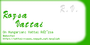 rozsa vattai business card